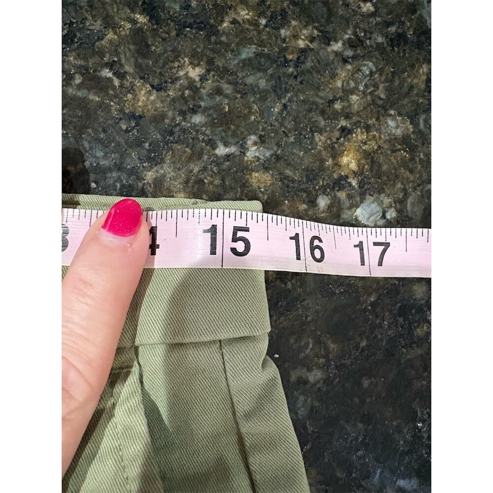 GAP Khakis Men's Chino Walking Shorts Green Flat Front Size 29 Casual - Picture 8 of 8